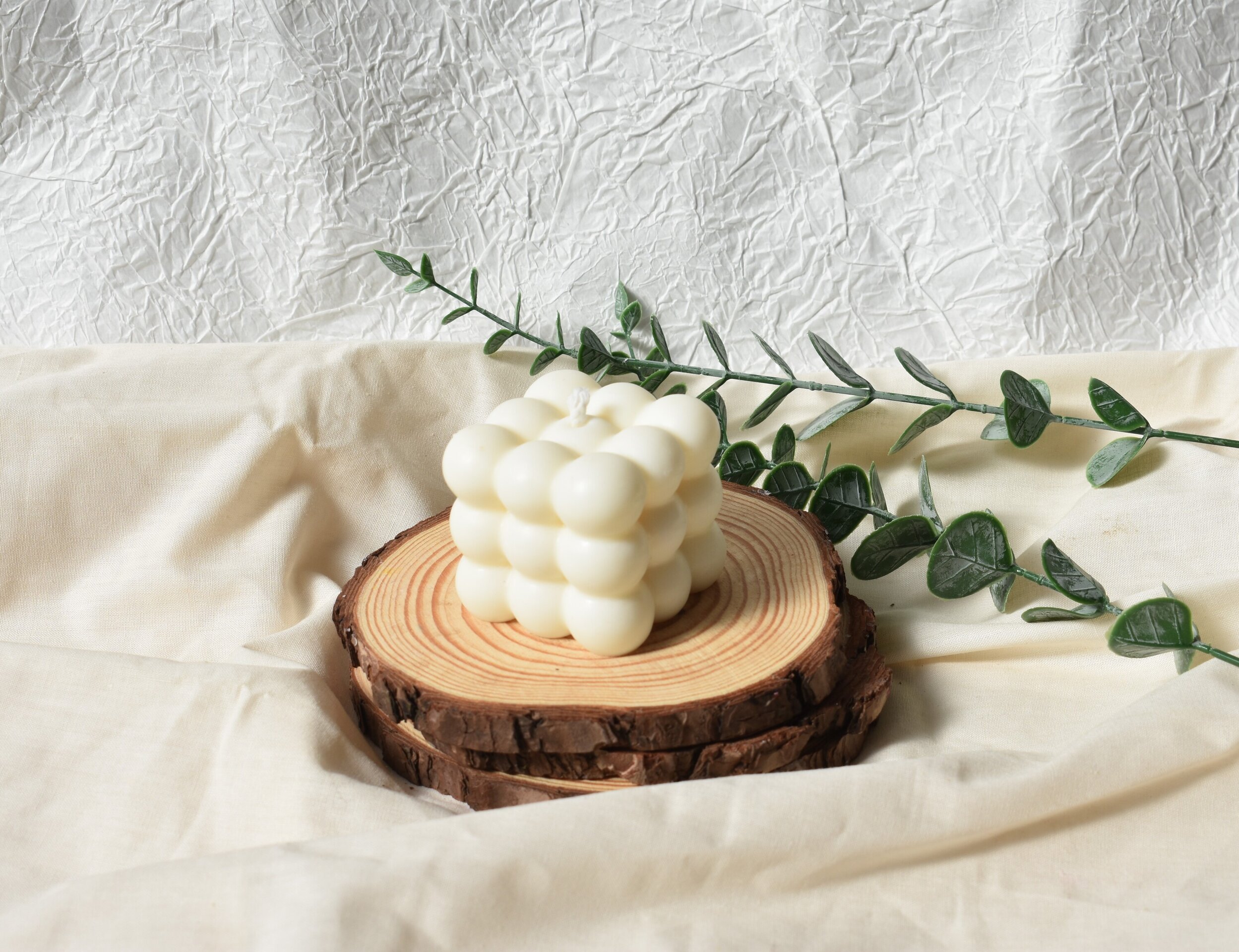 Vela Natural Cubo de Burbujas - 2